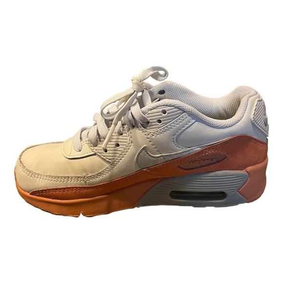 Nike Air Max 90 LTR SE White/Aura-Lt Madder Root Size 4Y / women 5.5 DM0956-100 - Picture 7 of 9